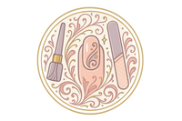 Nail Art & Tools Logo Symbol