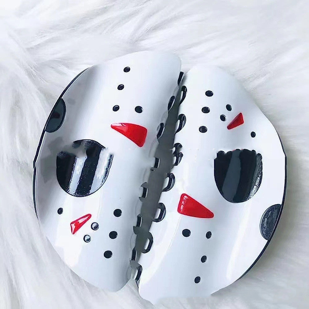 Halloween Grimace Hair Barrettes – White Decorative Hair Clips for Girls & Women | Spooky Costume Accessories