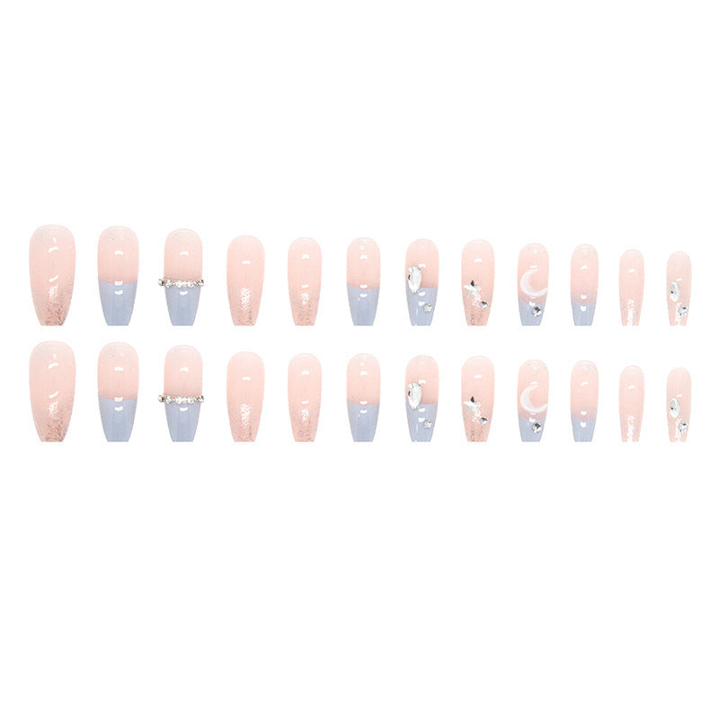 Stars & Moon Fake Nails – Celestial Press-On Tips for DIY & Salon Manicure