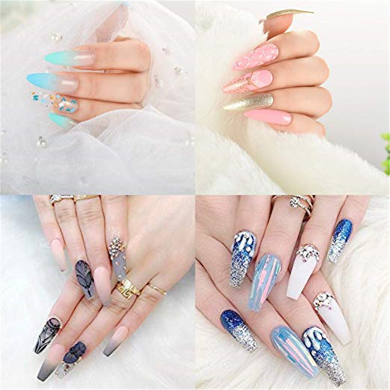 Non-Marking False Nails – Reusable Press-On Nail Tips with Invisible Glue for DIY Manicure