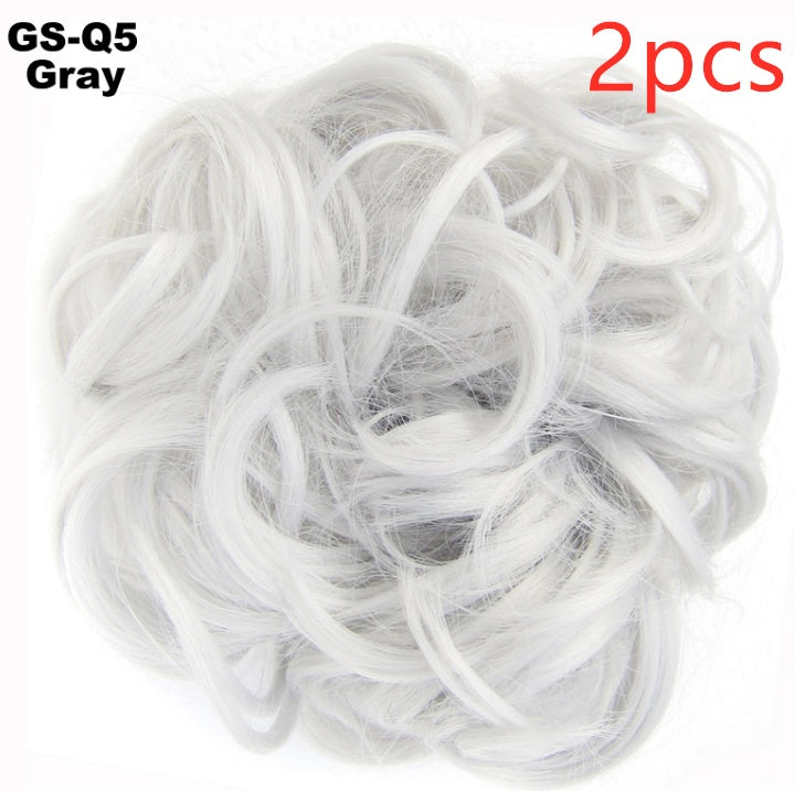 Fluffy Curly Hair Bun with Drawstring – Natural Look Hair Ring & Bun Maker for Women