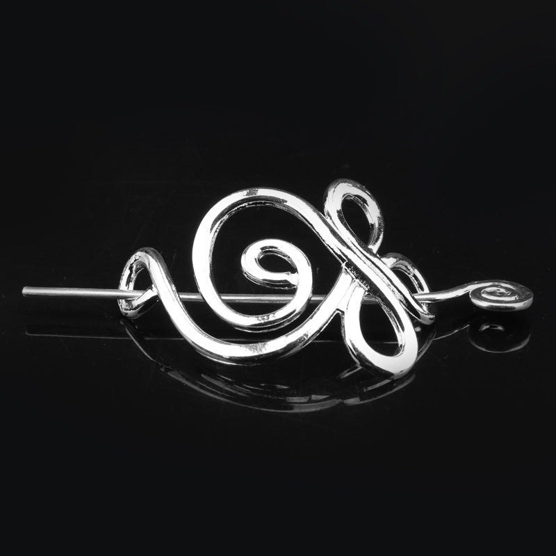 Retro Metal Rod Sliding Hairpin – Elegant Women’s Hair Jewelry & Stylish Hair Accessories