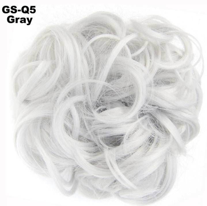 Fluffy Curly Hair Bun with Drawstring – Natural Look Hair Ring & Bun Maker for Women