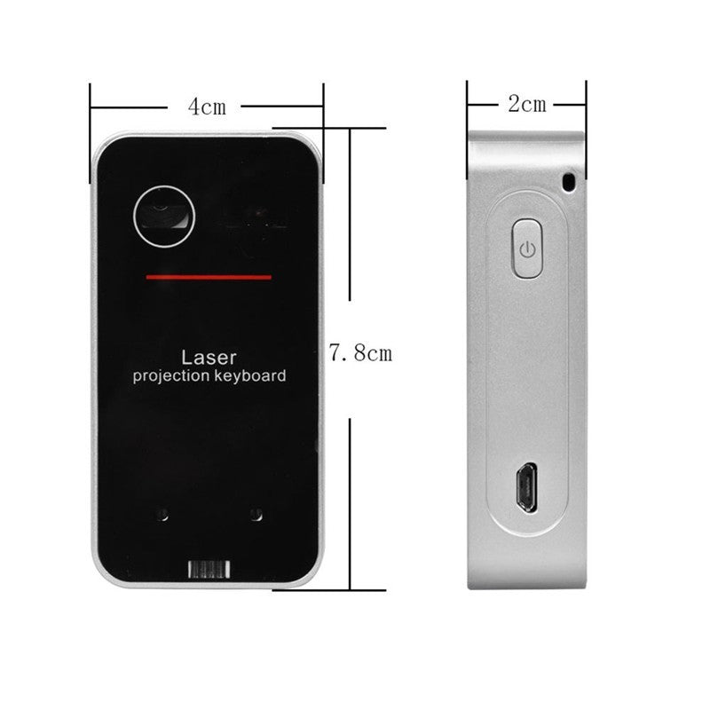 LEING FST Clavier laser virtuel Bluetooth sans fil pour projecteur, clavier de téléphone pour ordinateur portable avec fonction souris