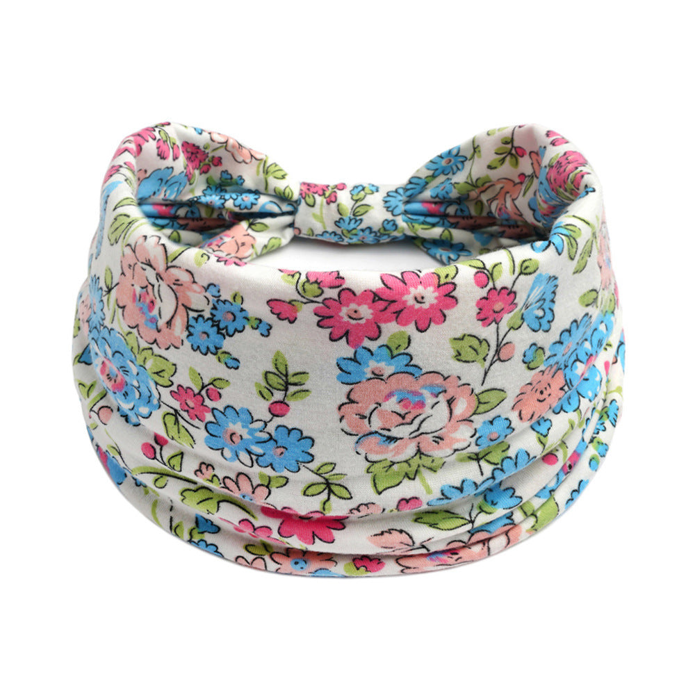 Bohemian Yoga Sports Headband – Cashew Print, Sweat-Absorbent & Non-Slip Elastic Hairband
