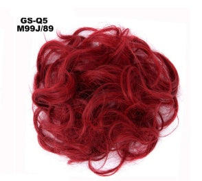 Fluffy Curly Hair Bun with Drawstring – Natural Look Hair Ring & Bun Maker for Women
