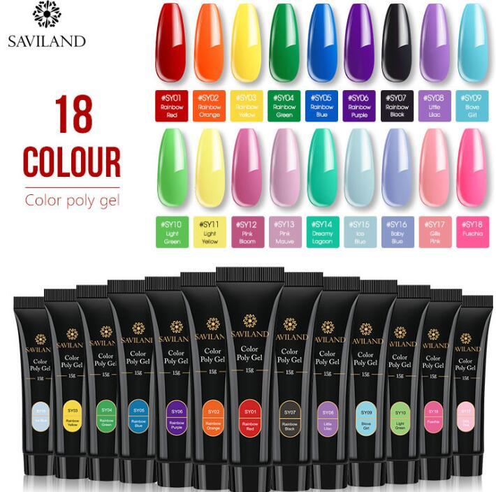 15g Colored Crystal Nail Extension Gel – Builder Glue for DIY & Professional Nail Art