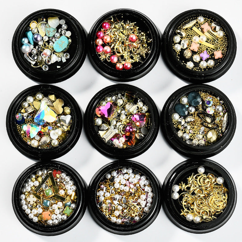Copper Round Rivets & Sequins – Xingyue Nail Drill Ornaments for DIY Acrylic & Gel Nail Art