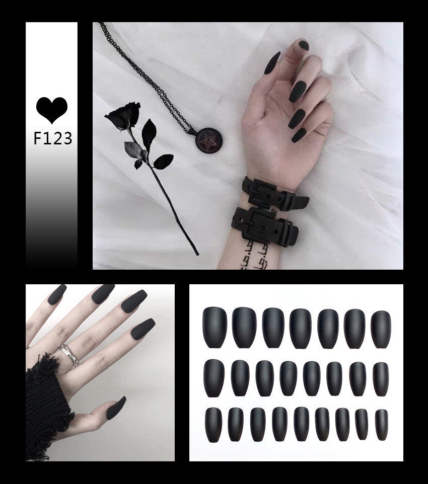 Nail Art Scrub Ballet Fake Nails – Matte Textured Press-On Tips for DIY & Salon Manicure