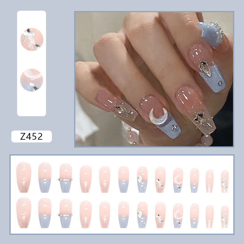 Stars & Moon Fake Nails – Celestial Press-On Tips for DIY & Salon Manicure