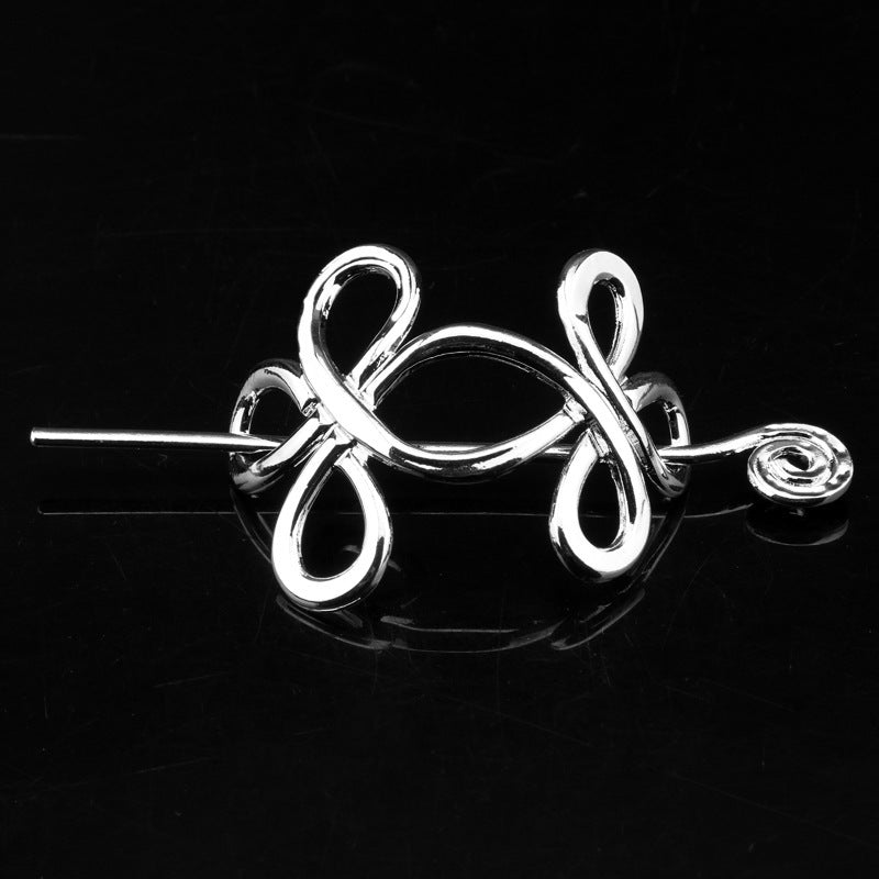 Retro Metal Rod Sliding Hairpin – Elegant Women’s Hair Jewelry & Stylish Hair Accessories