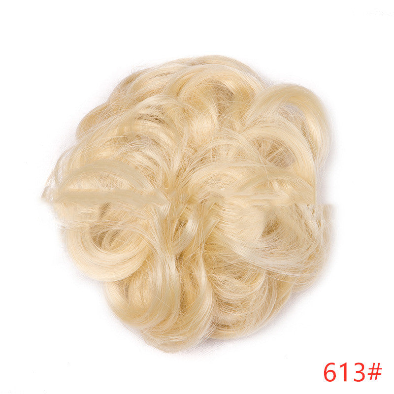 Fluffy Curly Hair Bun with Drawstring – Natural Look Hair Ring & Bun Maker for Women