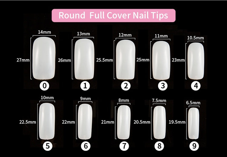 500 Pcs French Fake Nails – Full Cover Acrylic Nail Tips for DIY Manicure & Nail Art