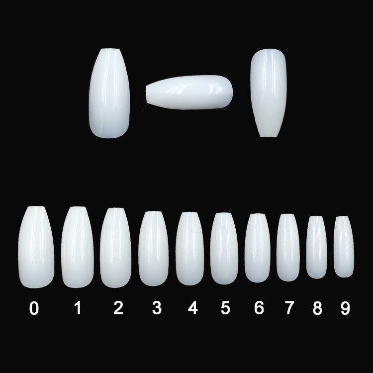 500 Pcs Transparent Natural Fake Nails – Full Cover Acrylic Nail Tips for DIY Manicure & Nail Art