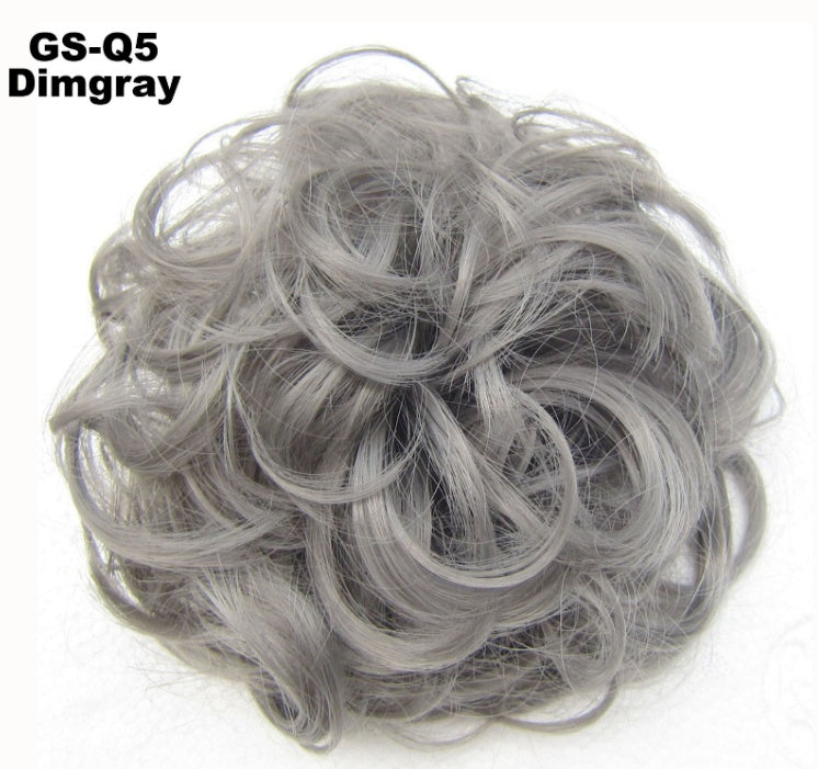 Fluffy Curly Hair Bun with Drawstring – Natural Look Hair Ring & Bun Maker for Women