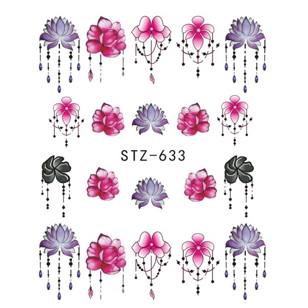 Butterfly & Flower Nail Sticker – 1pc Water Transfer Decal Slider for Nail Art & Manicure Wraps (JISTZ508)