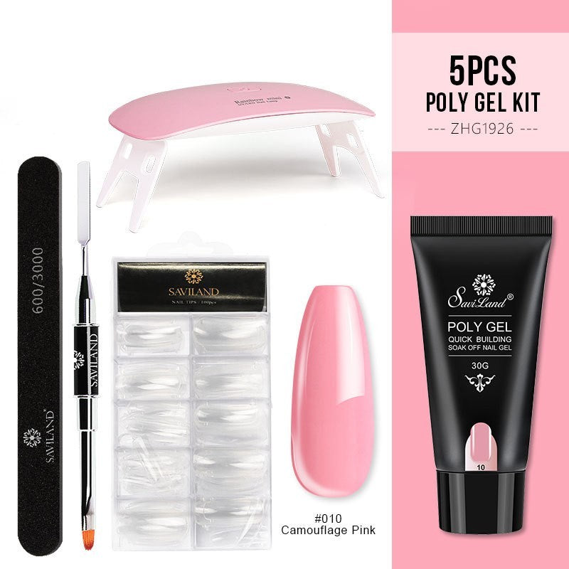 Quick Crystal Nail Extension Gel Set – Easy Builder Gel Kit for DIY & Salon Manicure