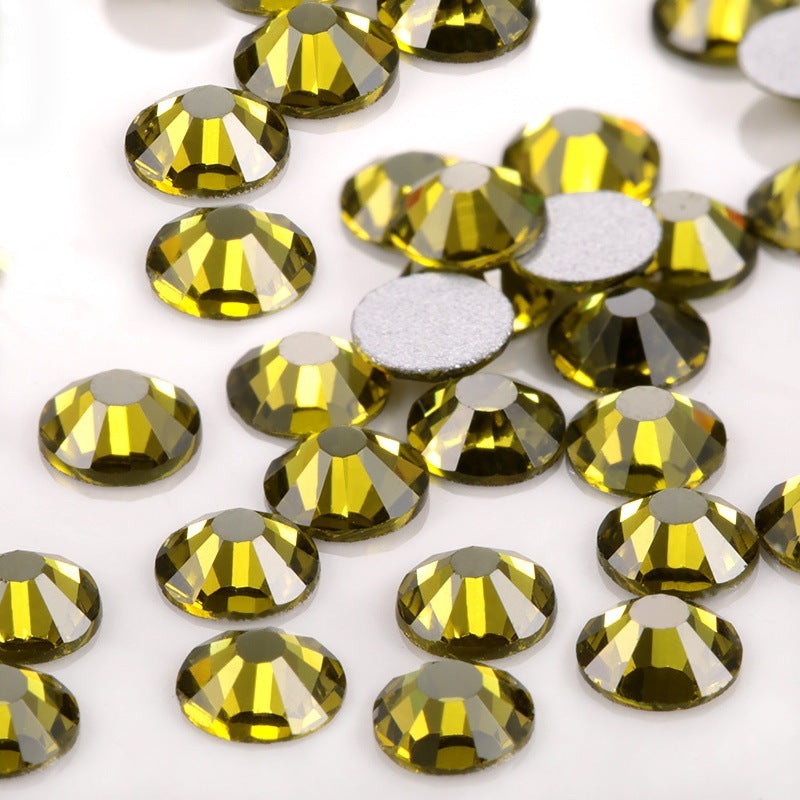 Glass Flat Rhinestones for Nail Drill – Sparkling Crystal Gems for DIY & Salon Nail Art