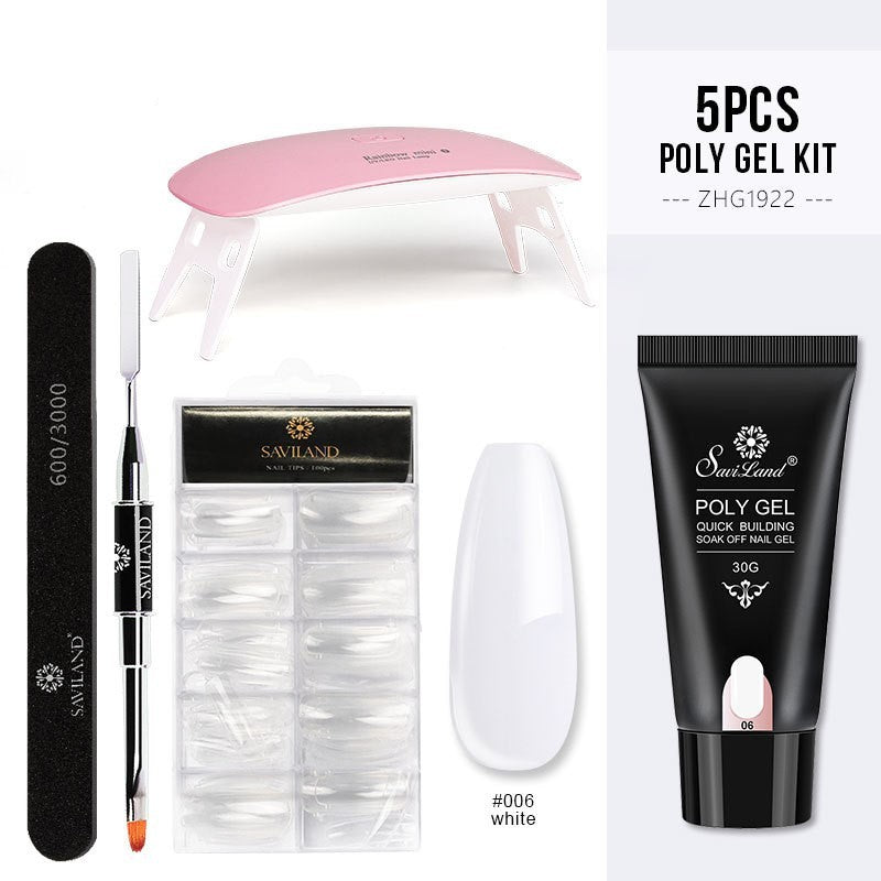 Quick Crystal Nail Extension Gel Set – Easy Builder Gel Kit for DIY & Salon Manicure