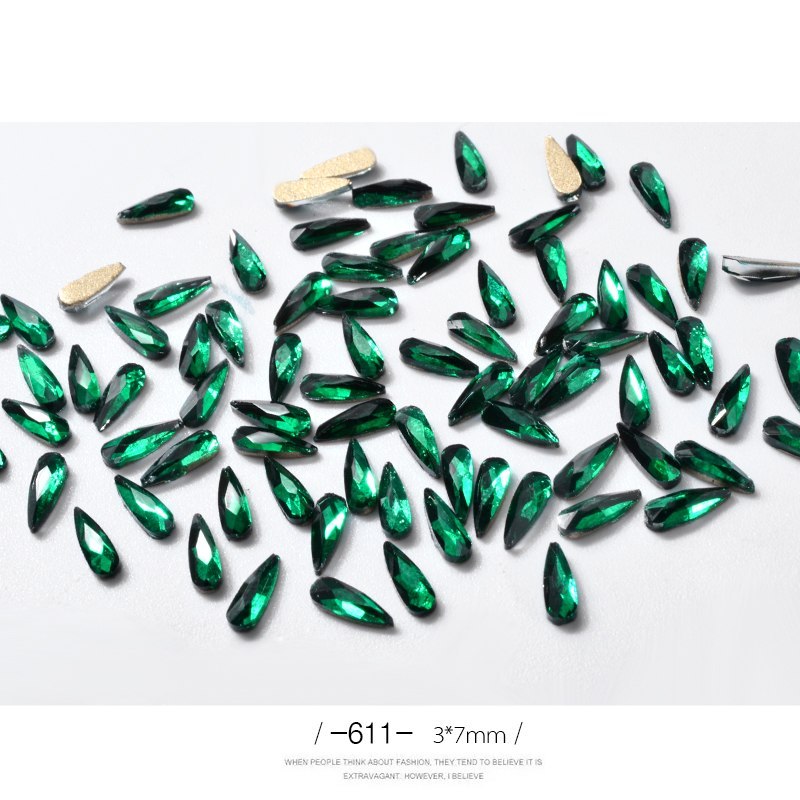 10 Pcs 3D Water Drop Rhinestones – Glitter Nail Art Decorations for DIY & Professional Manicure