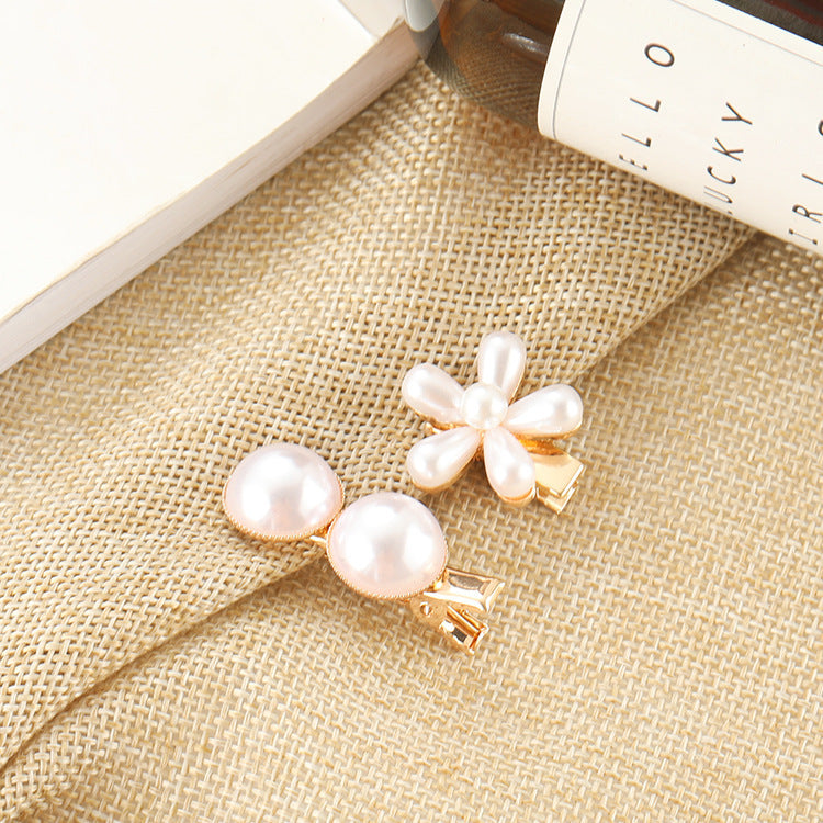 Slip-On Pearl Bow Hair Clip – Elegant Barrette for Women & Girls Hairstyles