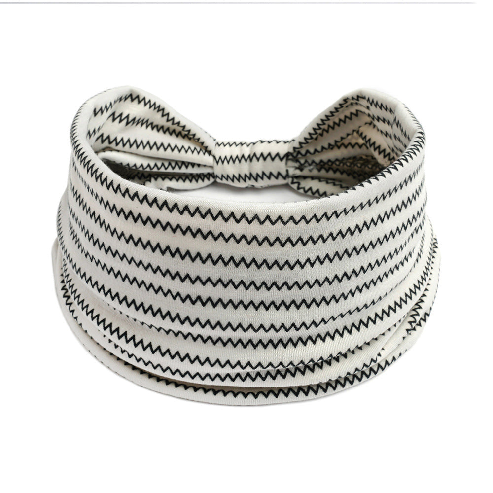 Bohemian Yoga Sports Headband – Cashew Print, Sweat-Absorbent & Non-Slip Elastic Hairband