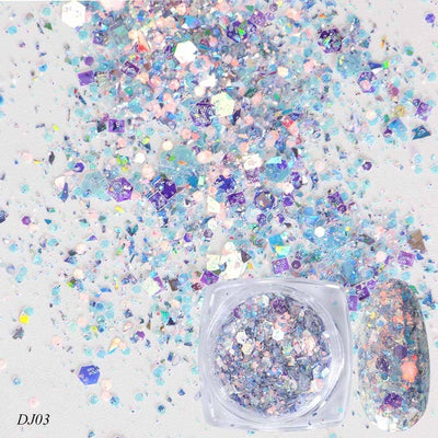 12 Color Light-Changing Nail Art Glitter – Onion Pink Symphony Sequins for DIY & Salon Designs