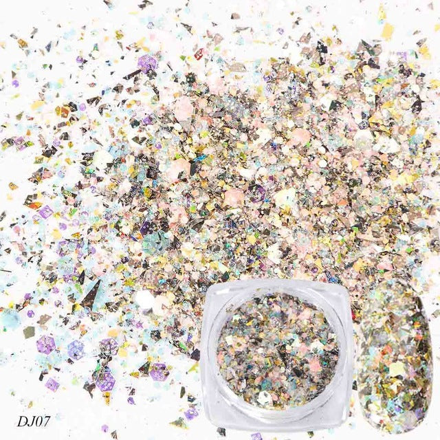 12 Color Light-Changing Nail Art Glitter – Onion Pink Symphony Sequins for DIY & Salon Designs