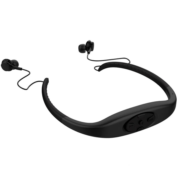 Écouteurs sans fil Bluetooth 2 en 1 et lecteur MP3 8G, casque stéréo étanche IPX8 pour la natation et le sport, avec micro