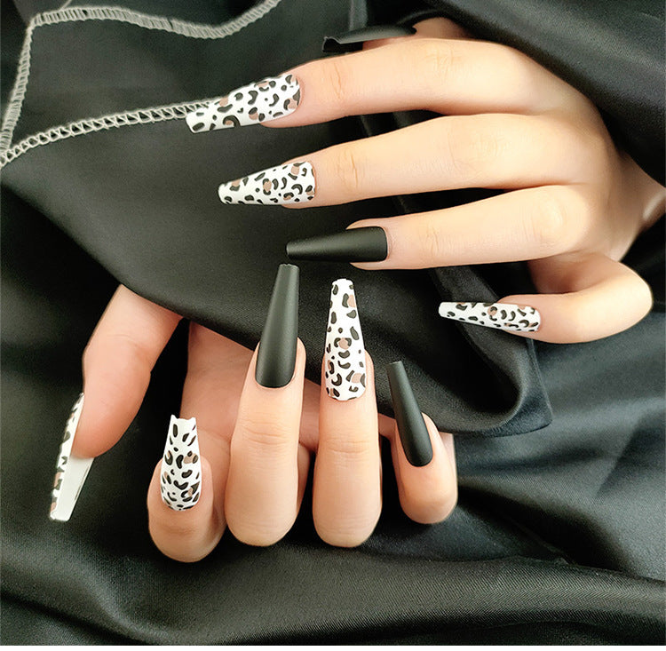 Long Ballet Fake Nails – Flat & Pointed Water Drop Design Press-On Tips for DIY & Salon Manicure