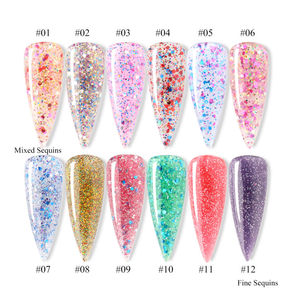 Glitter Crystal Nail Extension Glue – Strong Adhesive Gel for DIY & Salon Nail Art