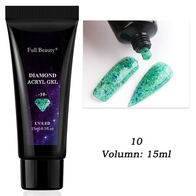 Glitter Crystal Nail Extension Glue – Strong Adhesive Gel for DIY & Salon Nail Art