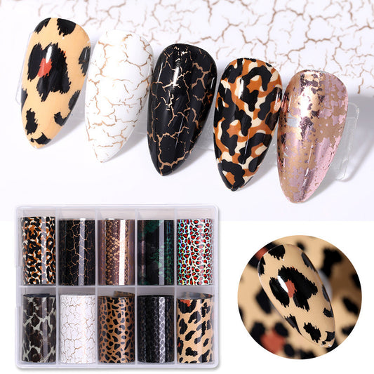 Classic Snake & Star Nail Stickers – Instagram-Inspired Manicure Decal Set for DIY & Salon