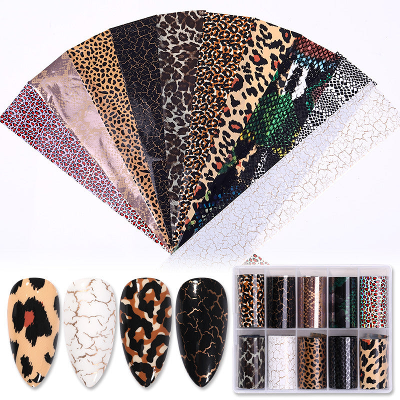Classic Snake & Star Nail Stickers – Instagram-Inspired Manicure Decal Set for DIY & Salon