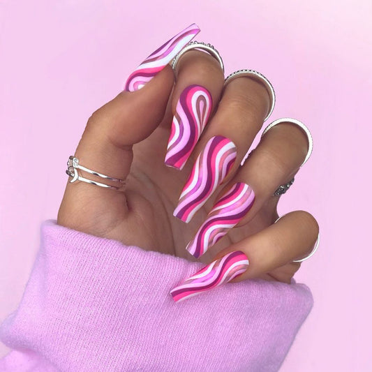 Detachable Artistic Press-On Nails – Reusable False Fingernails with Tips for Salon-Quality Manicure at Home