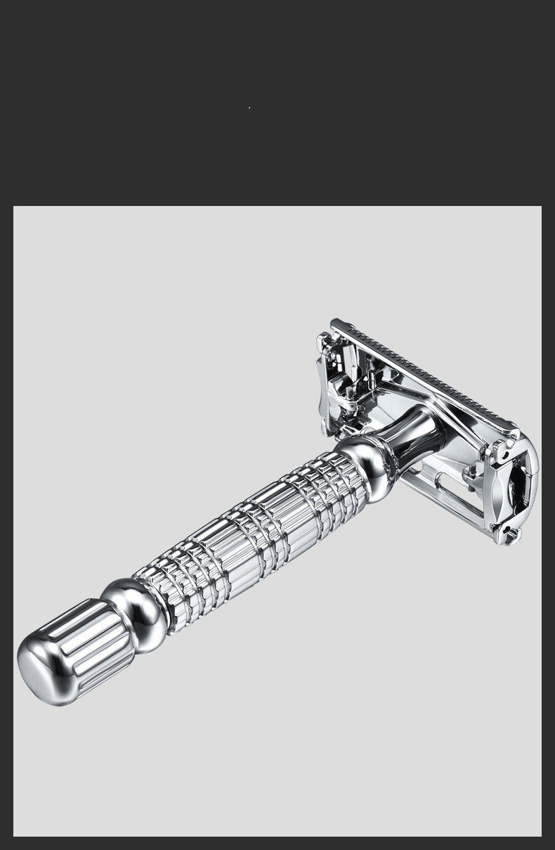 Men’s Manual Safety Razor – Classic Double-Edge Beard Shaver with Razor Holder