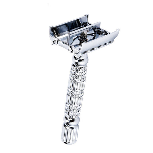 Men’s Manual Safety Razor – Classic Double-Edge Beard Shaver with Razor Holder