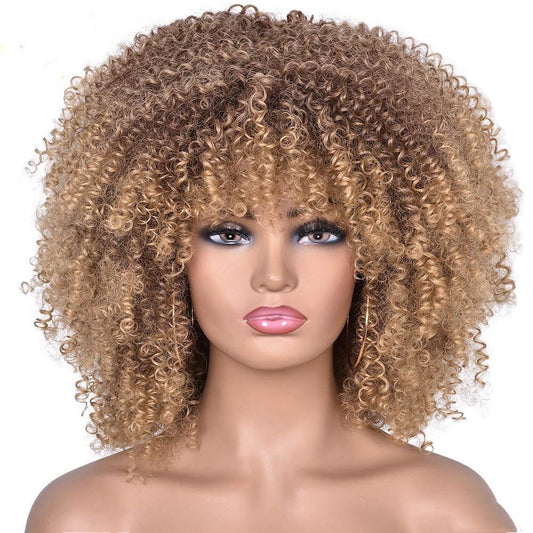 Short Curly Wig for Women – European & American Fashion Style
