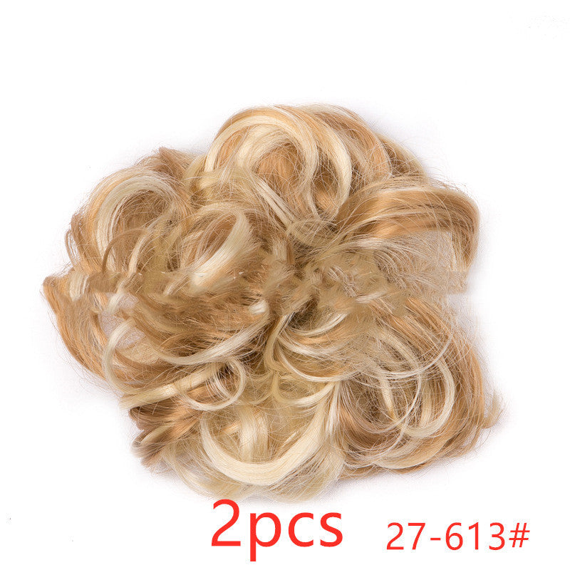 Fluffy Curly Hair Bun with Drawstring – Natural Look Hair Ring & Bun Maker for Women