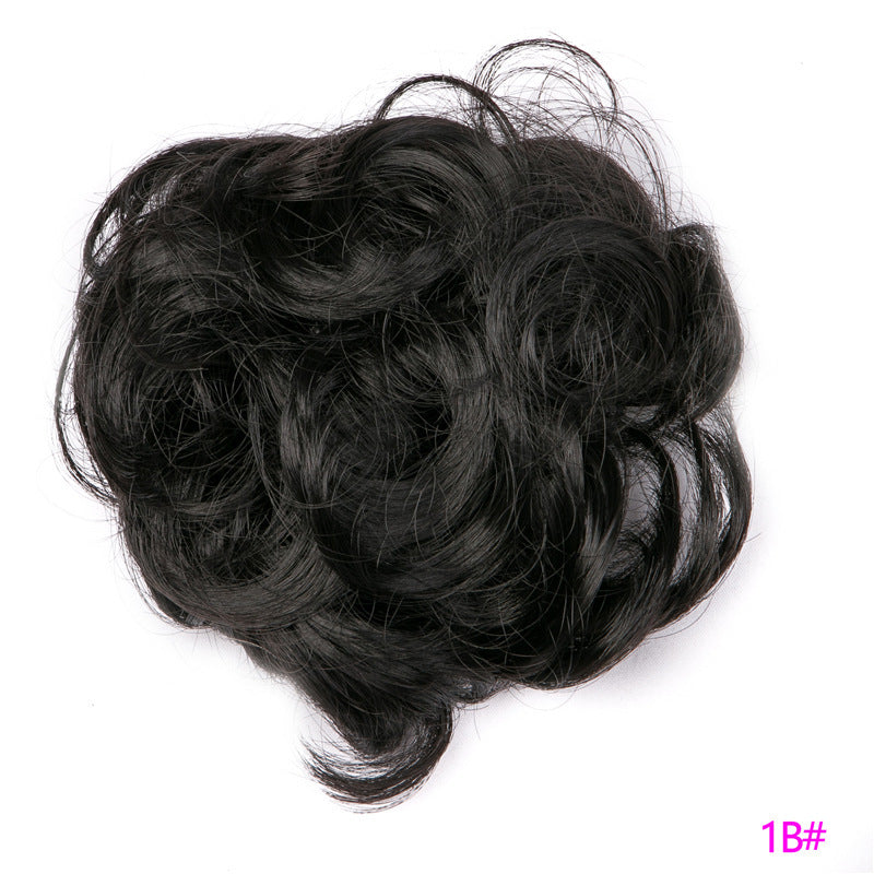 Fluffy Curly Hair Bun with Drawstring – Natural Look Hair Ring & Bun Maker for Women