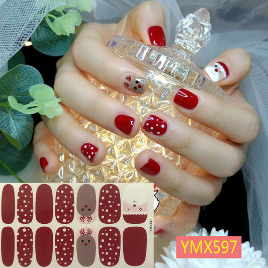 Christmas Nail Stickers – Festive Holiday Nail Art Decals for DIY & Professional Manicure