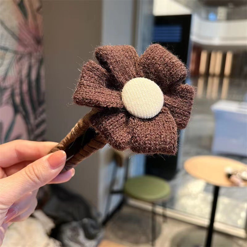 Large Cloth Flower Hairpin – High-End Mori Style Hair Clip for Elegant Updos & Back-of-Head Styling