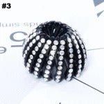 Bird’s Nest Rhinestone Hairpin – Colorful Ponytail Ball Clip & Elegant Hair Accessory