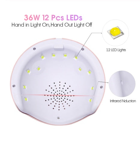 UV LED Nail Dryer Lamp – Portable Gel Nail Curing Light for Quick DIY & Professional Manicure