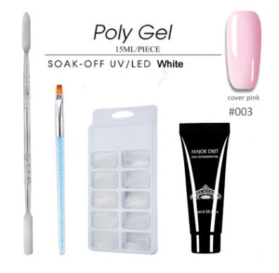 15ml Fast-Drying Nail Extension Gel Set – Multi-Color Phototherapy Builder Glue for DIY & Salon Use