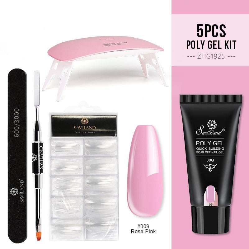 Quick Crystal Nail Extension Gel Set – Easy Builder Gel Kit for DIY & Salon Manicure