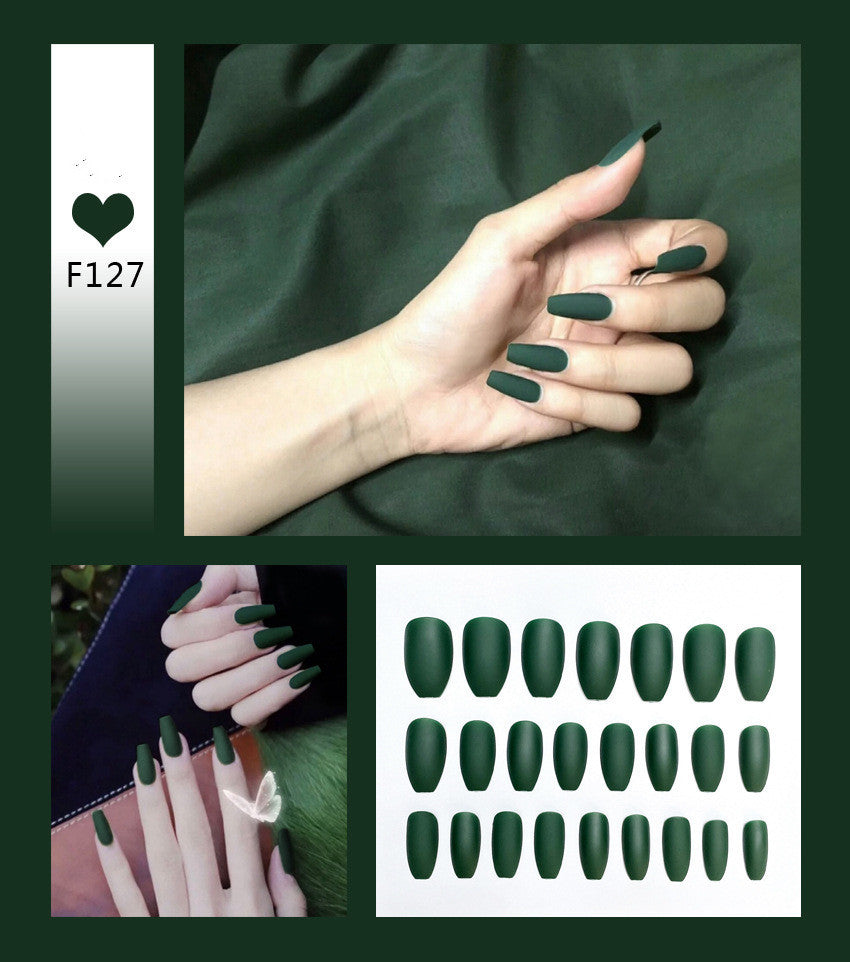 Nail Art Scrub Ballet Fake Nails – Matte Textured Press-On Tips for DIY & Salon Manicure