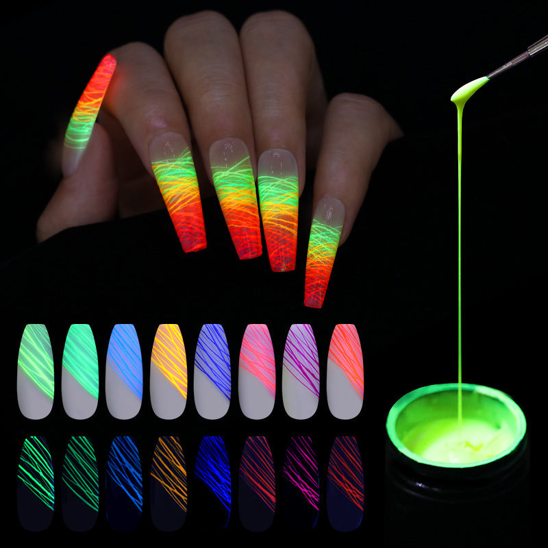 Luminous Spider Nail Gel – UV Glow Nail Art Gel Polish for DIY & Salon Manicure