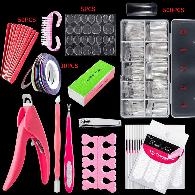 500 Pcs French Fake Nails – Full Cover Acrylic Nail Tips for DIY Manicure & Nail Art