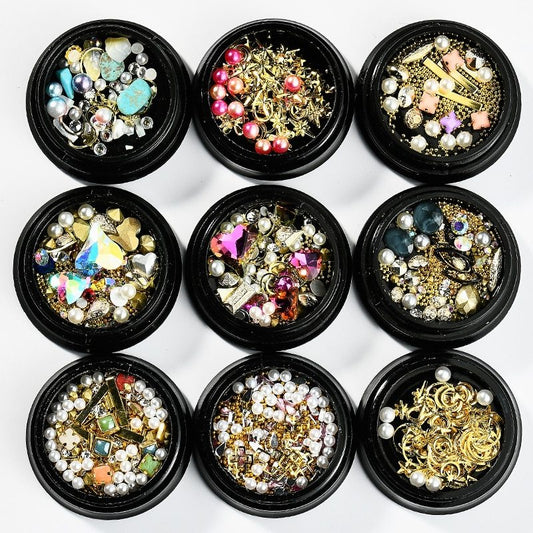 Copper Round Rivets & Sequins – Xingyue Nail Drill Ornaments for DIY Acrylic & Gel Nail Art
